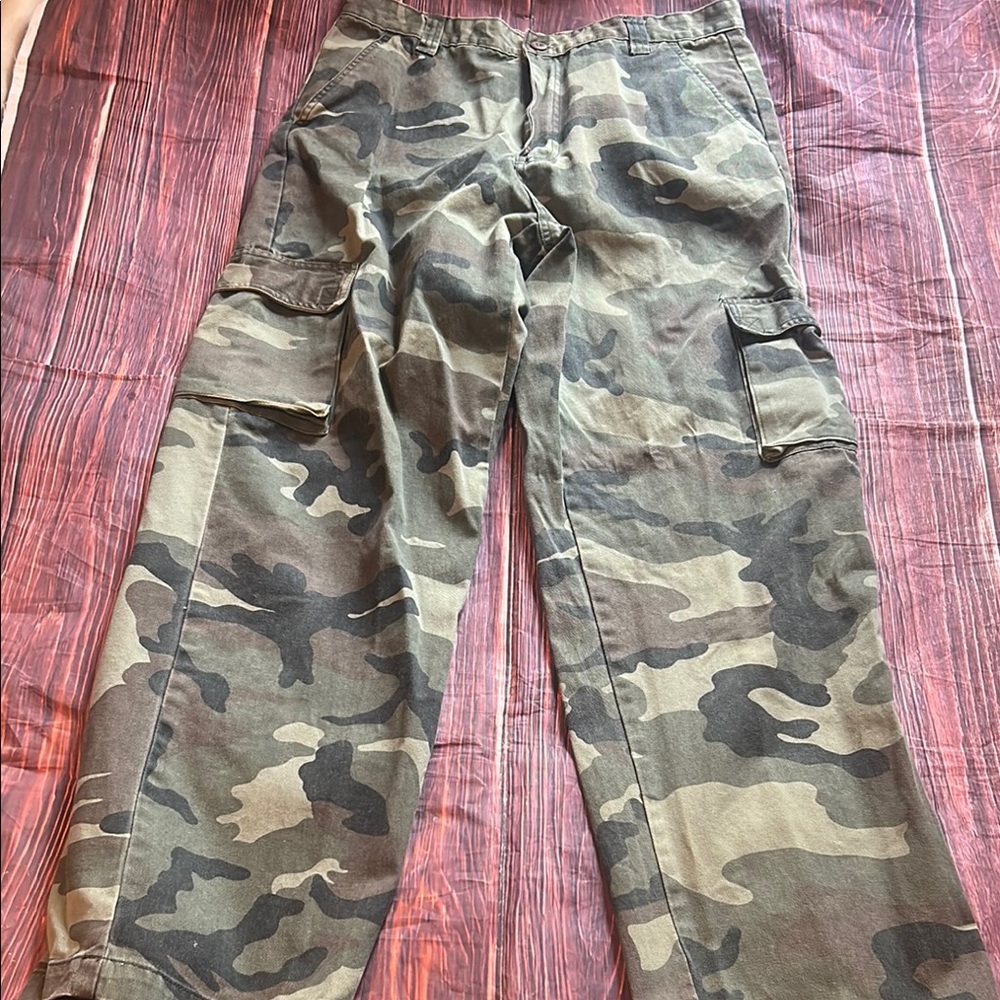 Machine Jeans Company Camouflage Relaxed Fit Cotton/Polyester Pants Size 34